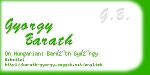 gyorgy barath business card